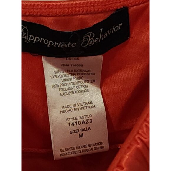 Junior's Appropriate Behavior Bubble Dress Pink Salmon Size Medium - Picture 16 of 16